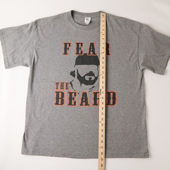 Vtg 2010s Fear The Beard T-Shirt Men's XL MLB San Francisco Giants Baseball Y2K - Picture 5 of 11